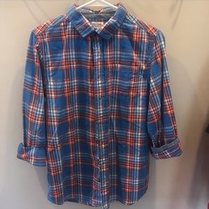 New with tags Boys Cat & Jack plaid shirt size 16